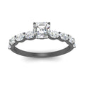 Thumbnail 14 - Oval Accented Asscher Cut Engagement Ring