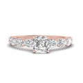 Thumbnail 1 - Oval Accented Asscher Cut Engagement Ring
