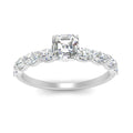 Thumbnail 9 - Oval Accented Asscher Cut Engagement Ring