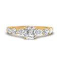 Thumbnail 5 - Oval Accented Asscher Cut Engagement Ring