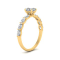 Thumbnail 7 - Oval Accented Asscher Cut Engagement Ring