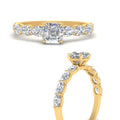 Thumbnail 8 - Oval Accented Asscher Cut Engagement Ring
