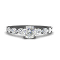 Thumbnail 13 - Oval Accented Cushion Cut Engagement Ring