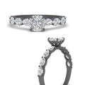 Thumbnail 16 - Oval Accented Cushion Cut Engagement Ring