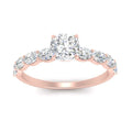 Thumbnail 10 - Oval Accented Cushion Cut Engagement Ring