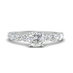Load image into Gallery viewer, Oval Accented Cushion Cut Engagement Ring
