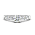 Thumbnail 5 - Oval Accented Cushion Cut Engagement Ring