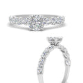 Thumbnail 8 - Oval Accented Cushion Cut Engagement Ring