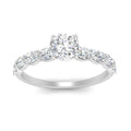 Thumbnail 6 - Oval Accented Cushion Cut Engagement Ring