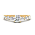 Thumbnail 1 - Oval Accented Cushion Cut Engagement Ring