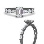 Load image into Gallery viewer, Oval Accented Emerald Cut Engagement Ring
