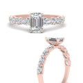 Thumbnail 8 - Oval Accented Emerald Cut Engagement Ring