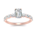 Thumbnail 6 - Oval Accented Emerald Cut Engagement Ring