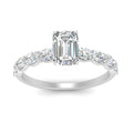 Thumbnail 2 - Oval Accented Emerald Cut Engagement Ring