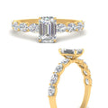 Thumbnail 12 - Oval Accented Emerald Cut Engagement Ring