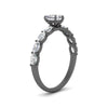 Load image into Gallery viewer, Oval Accented Heart Shaped Engagement Ring