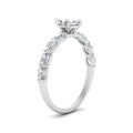 Thumbnail 7 - Oval Accented Marquise Shaped Engagement Ring