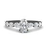 Load image into Gallery viewer, Oval Shaped Accented Diamond Engagement Ring