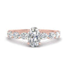 Load image into Gallery viewer, Oval Shaped Accented Diamond Engagement Ring