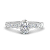 Load image into Gallery viewer, Oval Shaped Accented Diamond Engagement Ring