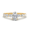 Load image into Gallery viewer, Oval Shaped Accented Diamond Engagement Ring