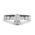 Thumbnail 13 - Oval Accented Pear Shaped Engagement Ring