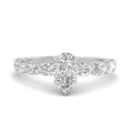 Thumbnail 5 - Oval Accented Pear Shaped Engagement Ring