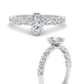 Thumbnail 8 - Oval Accented Pear Shaped Engagement Ring