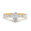 Thumbnail 9 - Oval Accented Pear Shaped Engagement Ring