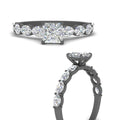 Thumbnail 16 - Oval Accented Princess Cut Engagement Ring