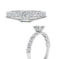 Thumbnail 8 - Oval Accented Princess Cut Engagement Ring