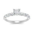 Thumbnail 6 - Oval Accented Princess Cut Engagement Ring