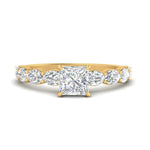Load image into Gallery viewer, Oval Accented Princess Cut Engagement Ring
