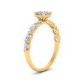 Thumbnail 3 - Oval Accented Princess Cut Engagement Ring