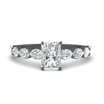 Load image into Gallery viewer, Oval Accented Radiant Cut Engagement Ring
