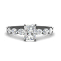 Thumbnail 13 - Oval Accented Radiant Cut Engagement Ring
