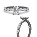 Thumbnail 16 - Oval Accented Radiant Cut Engagement Ring