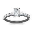 Thumbnail 14 - Oval Accented Radiant Cut Engagement Ring