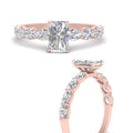 Thumbnail 8 - Oval Accented Radiant Cut Engagement Ring