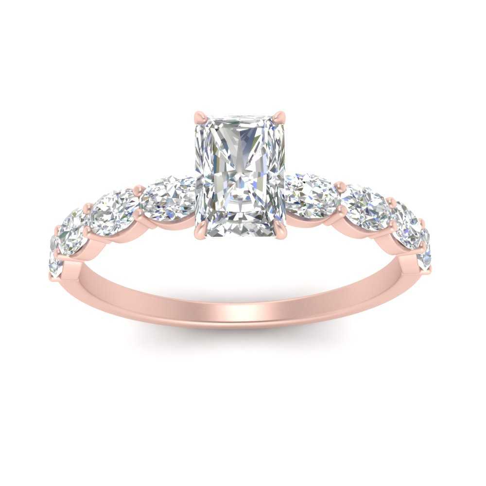 Oval Accented Radiant Cut Engagement Ring
