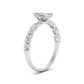 Thumbnail 3 - Oval Accented Radiant Cut Engagement Ring
