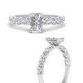 Thumbnail 4 - Oval Accented Radiant Cut Engagement Ring