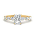 Thumbnail 9 - Oval Accented Radiant Cut Engagement Ring