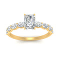 Thumbnail 10 - Oval Accented Radiant Cut Engagement Ring