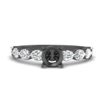 Load image into Gallery viewer, Semi Mount Oval Accented Engagement Ring
