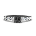 Thumbnail 13 - Semi Mount Oval Accented Engagement Ring