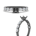 Thumbnail 16 - Semi Mount Oval Accented Engagement Ring