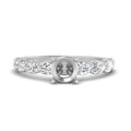 Thumbnail 1 - Semi Mount Oval Accented Engagement Ring