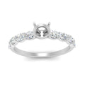 Thumbnail 2 - Semi Mount Oval Accented Engagement Ring