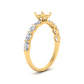 Thumbnail 11 - Semi Mount Oval Accented Engagement Ring